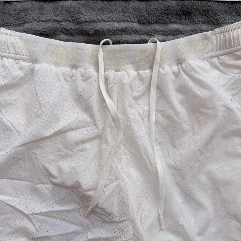 White Hall of Fame running shorts